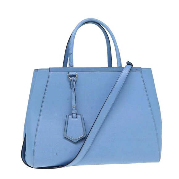 FENDI Hand Bag Leather 2way Blue Auth bs16088 - Picture 1 of 16
